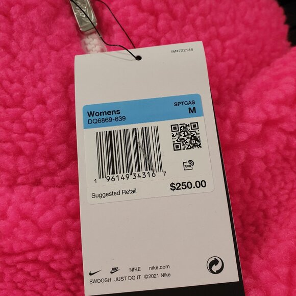 NWT Nike Therma-FIT Women High-Pile Pink Jacket Sherpa M - Picture 6 of 10